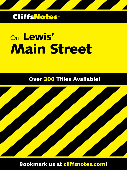 Title details for CliffsNotes on Lewis' Main Street by Salibelle Royster - Available